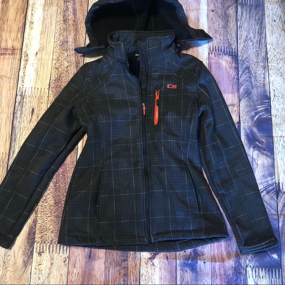 CB Sport Plaid and Coral Winter Coat